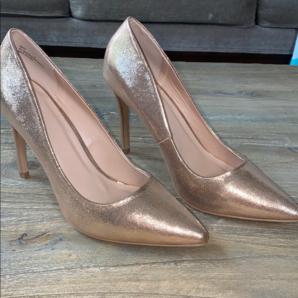 Sparkly Rose Gold high heels